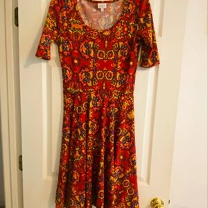 LuLaRoe Red and Yellow Casual Sundress